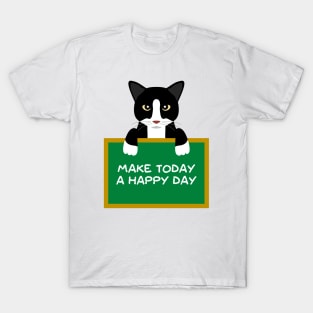 Advice Cat - Make Today A Happy Day T-Shirt